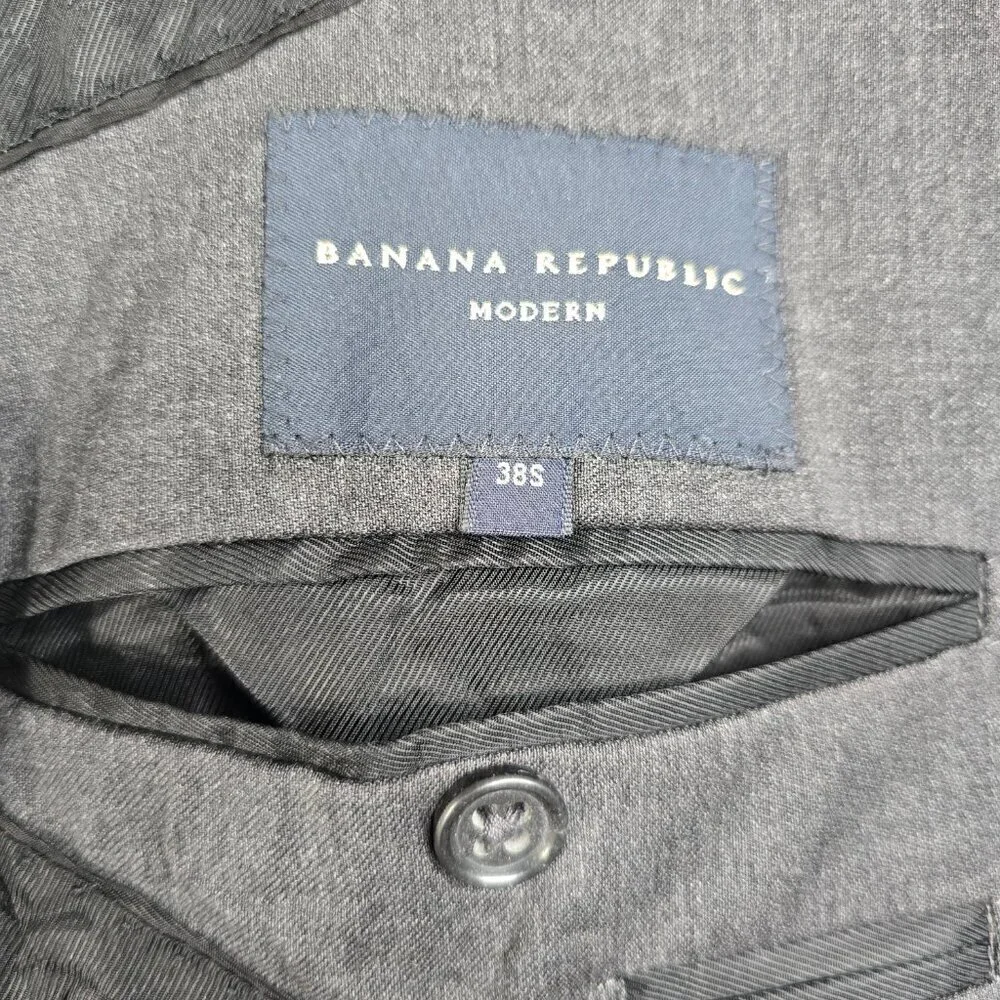 Banana Republic Modern Fit Suit Wool Jacket in Gray 38S